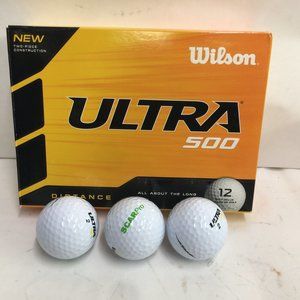 Wilson Ultra 500  White Distance Golf Balls 12 Pack